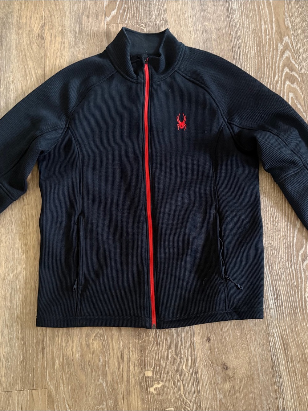Men’s Spyder Black Jacket with Red Accents